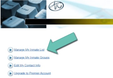 click on the Manage My Inmate List