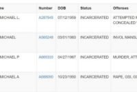 see a list of all the offenders matching your criteria